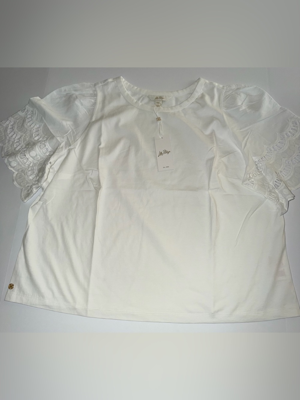 Lilly pulitzer Sebene Eyelet Knit Top
